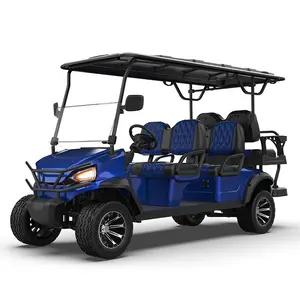 Street Legal 48 Volt Lithium Powered Road Legal Top Rated Utility 6 Passenger Personal Electric Golf Cart