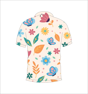 เสื้อโปโลลายผีเสื้อพิมพ์ลายทั้งตัว เสื้อกอล์ฟแขนสั้นลำลอง ชุดกีฬา - Product Image 5