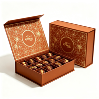Boîtes cadeaux personnalisées de luxe tendance, imperméables, avec doublure en éponge, pour dattes, chocolats, avec logo personnalisé