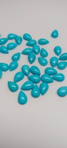 Cabochons en turquoise naturelle de l'Arizona, forme poire lisse, 8x12 mm, haute qualité, pierres semi-précieuses les plus vendues - Product Image 3