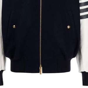 Chaquetas Varsity de Manga Larga, Resistentes al Viento, Acolchadas, con Mangas de Cuero y Tela de Lona para Béisbol, Venta al Por Mayor - Product Image 1