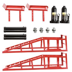 2 pz rampe di servizio autocarri per Auto sollevando le rampe idrauliche per Auto da 10.000 libbre per la riparazione Auto - Product Image 6