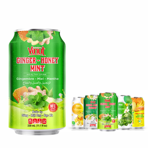 Para la fábrica de VINUT, bebida de Guanábana de miel de jengibre de 330ml, bebida de jugo saludable sin azúcar, muestra gratis, Etiqueta Privada, fruta vegetal J - Product Image 1