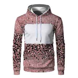 Men's <b>Leopard</b> <b>Print</b> Hoodie With Glitter Pattern Regular Fit Casual Autumn Wear Sublimation Printed 100% Polyester Knitted Sweats - Product Image 4