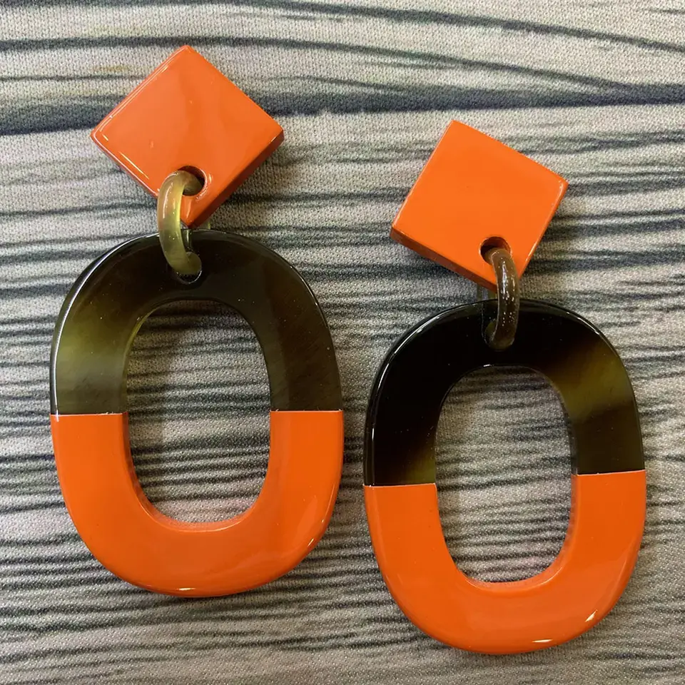 Bestseller Produkte in den USA Amazon Kunst und Handwerk Büffelhorn weiß Ohrring leer handgemachte Ohrringe heiße Verkaufs produkte