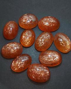 Piedra Preciosa Natural de Sunstone Cabochon, Calidad AAA+, Certificada por IGI, Naranja/Roja, Tamaños Disponibles de 6x8-10x12mm, Venta al Por Mayor para Joyería - Product Image 3