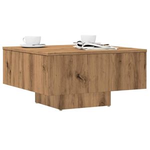 23.6 artigianale in rovere "x 23.6" x 12.4 "tavolino in legno ingegnerizzato - Product Image 1