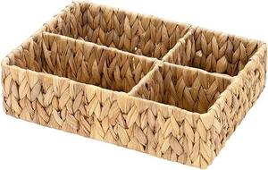 Cesta de Almacenamiento Hecha a Mano con Jacinto de Agua, Ecológica, Hecha en Vietnam, Venta al Por Mayor - Product Image 2