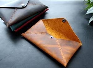 Pochette à monnaie en cuir véritable, fournisseur en gros, logo personnalisé, système de classement budgétaire haut de gamme LCE-0027 - Product Image 1