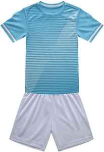 Quick Dry <b>Polyester</b> Custom Soccer Uniform Set Yellow Blue V-Neck Short Sleeve Jersey Shorts and <b>Socks</b> Unisex Adult Sportswear - Product Image 3