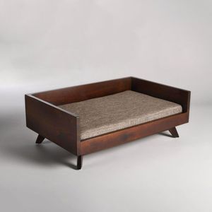 Elegant Solid Wood Memory Foam Dog Bed <b>Sofa</b> Modern Raised Indoor Pet Furniture Elevated Daybed Removable Washable for Dogs <b>Cats</b> - Product Image 1