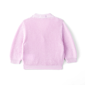 CRAZIGOODS Cardigan tricoté pour bébé, col en V, manches longues, unisexe, décontracté, hiver, 100% coton, simple couche, écologique, couleur unie - Product Image 2