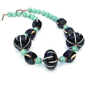Unique Design Bohemian Resin Beaded <b>Necklace</b> Sets Stylish Orange Teal Yellow Classic <b>Statement</b> Jewelry Anniversary & Party Gift - Product Image 6
