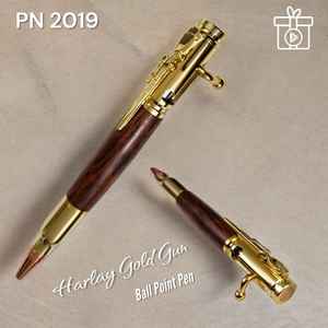 Nouveau stylo bille de luxe gravable avec logo, en forme de balle de fusil, à mécanisme à verrouillage, en métal, pour cadeaux d'entreprise et usage professionnel - Product Image 1