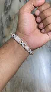 Luxury Two Tone Gold <b>Infinity</b> Link <b>Bracelet</b> Lab Grown Diamond Pave Setting Iced Out Hip Hop Marquise Charm <b>Bracelet</b> For - Product Image 3
