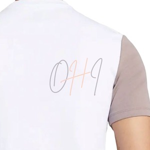 เสื้อยืดคอกลมแขนสั้นผู้ชาย ลายตัวอักษร สีบล็อก ทรงโอเวอร์ไซส์ ความยาวปกติ ระบายอากาศได้ดี ผ้าฝ้ายถักน้ำหนัก 320 กรัม - Product Image 5