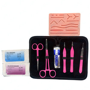 Stainless Steel Instruments Skin Pad Practical for Training Medic Skills Medical Students Surgery <b>Suture</b> Training Practice <b>Kit</b> - Product Image 1