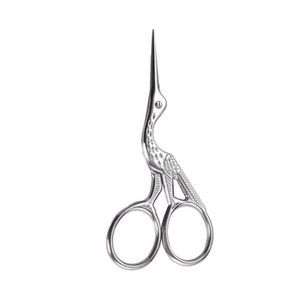 Tijeras de Maquillaje con Diseño de Grulla Plateada, Punta Afilada, Acero Inoxidable, para Recortar Cejas, Herramienta de Belleza para el Cuidado Facial de Precisión - Product Image 2