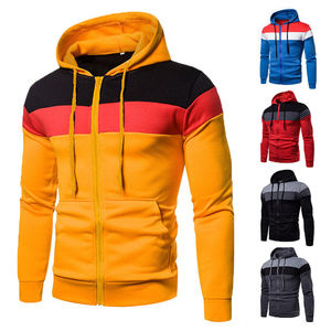 Sweat à capuche zippé personnalisé imprimé sur toute la surface, 100 % coton molletonné épais, thermique pour l'hiver, brodé, décontracté - Product Image 1