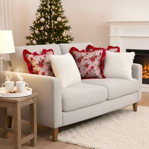 Set di 5 Federe Eleganti SOGA con Motivo Floreale Rosa Bordeaux, Volant Bordeaux e Coperture Texturizzate Bianche - Product Image 6