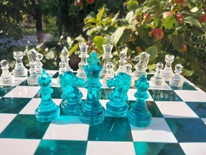 Échiquier de Nouvel An personnalisé en résine artisanale, style sportif, pour loisirs et jeux d'échecs - Product Image 6