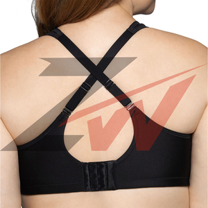 Soutien-gorge de sport pour femme de qualité supérieure, léger et sans coutures, séchage rapide, col rond, bretelles spaghetti, pour yoga et fitness - Product Image 4