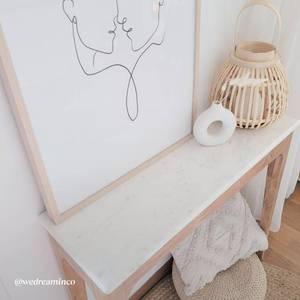 Table console Vandana Elara en bois de manguier et marbre - Product Image 6