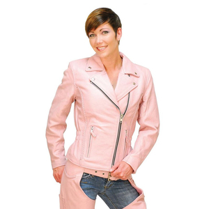 OEM Service Professional <b>Women</b>’s Dark <b>Brown</b> <b>Leather</b> <b>Jacket</b> Ruched Waist Wide Lapel Long Sleeve Fashion Outerwear - Product Image 3