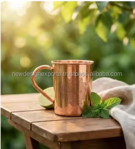 Vajilla de Cobre Pulido de Lujo – Taza 100% de Metal Puro para Mixología Artesanal - Product Image 4