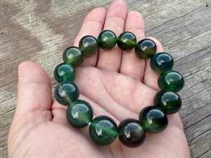 Bracelet en argent sterling plaqué or rose avec perles d'onyx vert, haute qualité, pour femme, grande pierre, cadeau, bijoux, fournisseur en gros 25 - Product Image 5