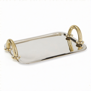 Plateau de service rectangulaire créatif en métal écologique, style japonais brillant, pour la restauration et les snacks - Product Image 1