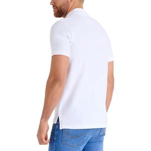 Camiseta Blanca de Manga Corta para Hombre con Logotipo Estampado en la Parte Delantera, Camisetas de Golf con Estampado por Transferencia de Calor, Estilo Preppy, Corte Regular, Tela Jersey - Product Image 3