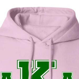 Sweat à capuche rose clair à manches longues, imprimé graphique, décontracté, pour femme, avec poignets côtelés, pour le quotidien - Product Image 6