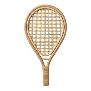 Handmade Natural Rattan Tennis Racket Kids Play Toy Eco Friendly Wicker Sports Themed Hanging Ornament For Kids <b>Room</b> Home - Product Image 6