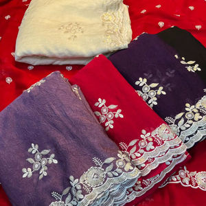 Sari de Seda Crush de Diseño Exclusivo con Blusa Elegante, Moderno y Estilizado, Última Moda India, para Fiestas y Uso Casual, Sari para Mujer - Product Image 1