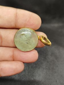 Colliers et pendentifs en préhnite, designs chics, cristaux pour femmes, pendentifs en laiton, vente en gros, accessoires de mode américains, bijoux - Product Image 2