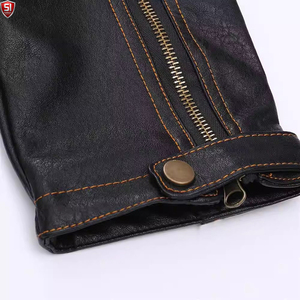 Veste en cuir sur mesure pour homme avec plusieurs fermetures éclair et ceinture, manteau décontracté de style punk pour l'automne-hiver - Product Image 5