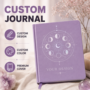 Diario de Intenciones Lunares LABON con Tapa Dura de Lavanda y Detalles en Plata, Regalo Personalizado, Cuaderno de Bienestar - Product Image 2