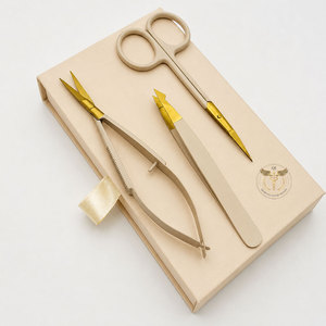 Kit Profesional de Depilación de Cejas de Acero Inoxidable con Pinzas de Precisión, Tijeras de Resorte y Juego de Herramientas de Belleza OEM - Product Image 1