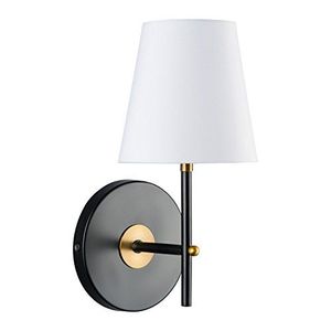 Lampe murale moderne en métal avec abat-jour en tissu, éclairage décoratif d'intérieur pour la maison, l'hôtel, la chambre à coucher - Product Image 1