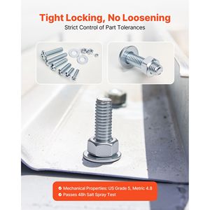 Kit di 2250 Pezzi di Bulloni in Acciaio Legato Metrici e Imperiali M3/M4/M5/M6/M8, Include Viti a Macchina e Rondelle Piatte - Product Image 2