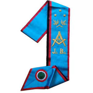 Banda de cuello masónica, faja de uniforme, faja de regalia, faja de uniforme personalizada más vendida - Product Image 6