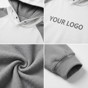 Sudadera con Capucha Unisex de Manga Raglán, Color Sólido, Diseño con Bolsillo, Impresión por Transferencia de Calor, Ropa Casual de Otoño, Corte Regular - Product Image 6