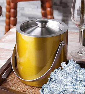 Stainless Steel <b>Ice</b> Bucket Round Metal Wine Chiller Party <b>Cooler</b> Rust Resistant Industrial Design - Product Image 6
