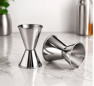 Jigger en acier inoxydable double face conique pour mesurer les ingrédients et shaker à cocktail, outil de bar 30/60 ml - Product Image 4