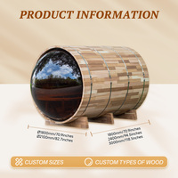 Sauna Exterior Tipo Barril para Airbnb, Rentable, de Varias Piezas, con Certificación ETL, con WiFi, Cabaña de Retiro en la Montaña de Argentina