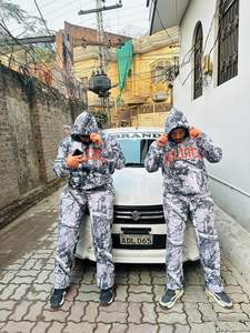 Nouvel ensemble de survêtement baggy tendance camouflage neige pour homme, en coton de haute qualité, avec sweat à capuche et pantalon - Product Image 4