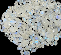 Pierre de lune arc-en-ciel facettée de haute qualité, pierres en vrac pour la fabrication de bijoux, tailles et formes personnalisées disponibles