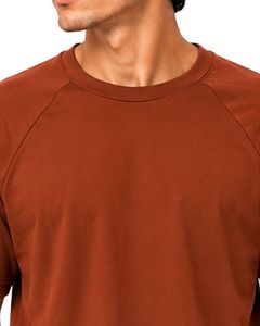 เสื้อยืดแขนสั้นคอกลมสีน้ำตาลสนิมทรงแร็กแลนสำหรับผู้ชาย สไตล์ลำลอง สตรีทแวร์  รับสกรีนโลโก้  ทรงโอเวอร์ไซส์ แฟชั่น นุ่มสบาย พรีเมียม สำหรับฤดูร้อน - Product Image 5