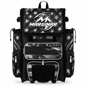 Custom Logo Baseball Player Gear Backpack with Rolling Wheels Large <b>Storage</b> Bat <b>Carrier</b> Outdoor Softball Equipment Travel <b>Bag</b> - Product Image 1